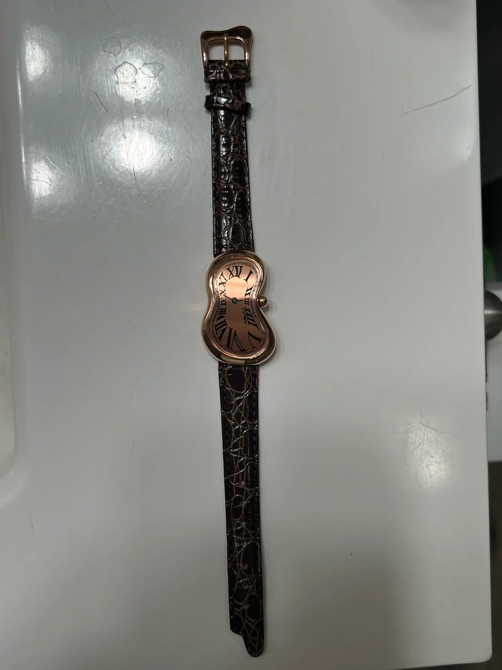 Rare Salvador Dali Softwatch By EXAEQUO Rose Gold Vintage Large watch 92010